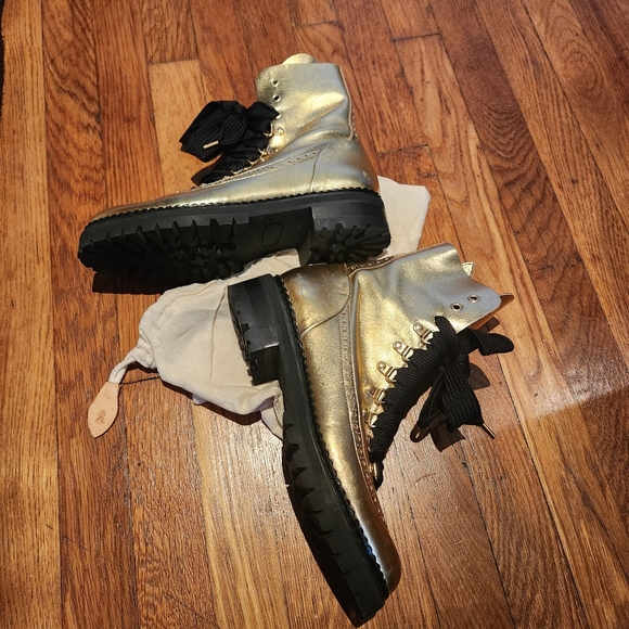 The Office of Angela Scott Mr. Bernard combat boot gold 39.5/US9.5 - Picture 5 of 7